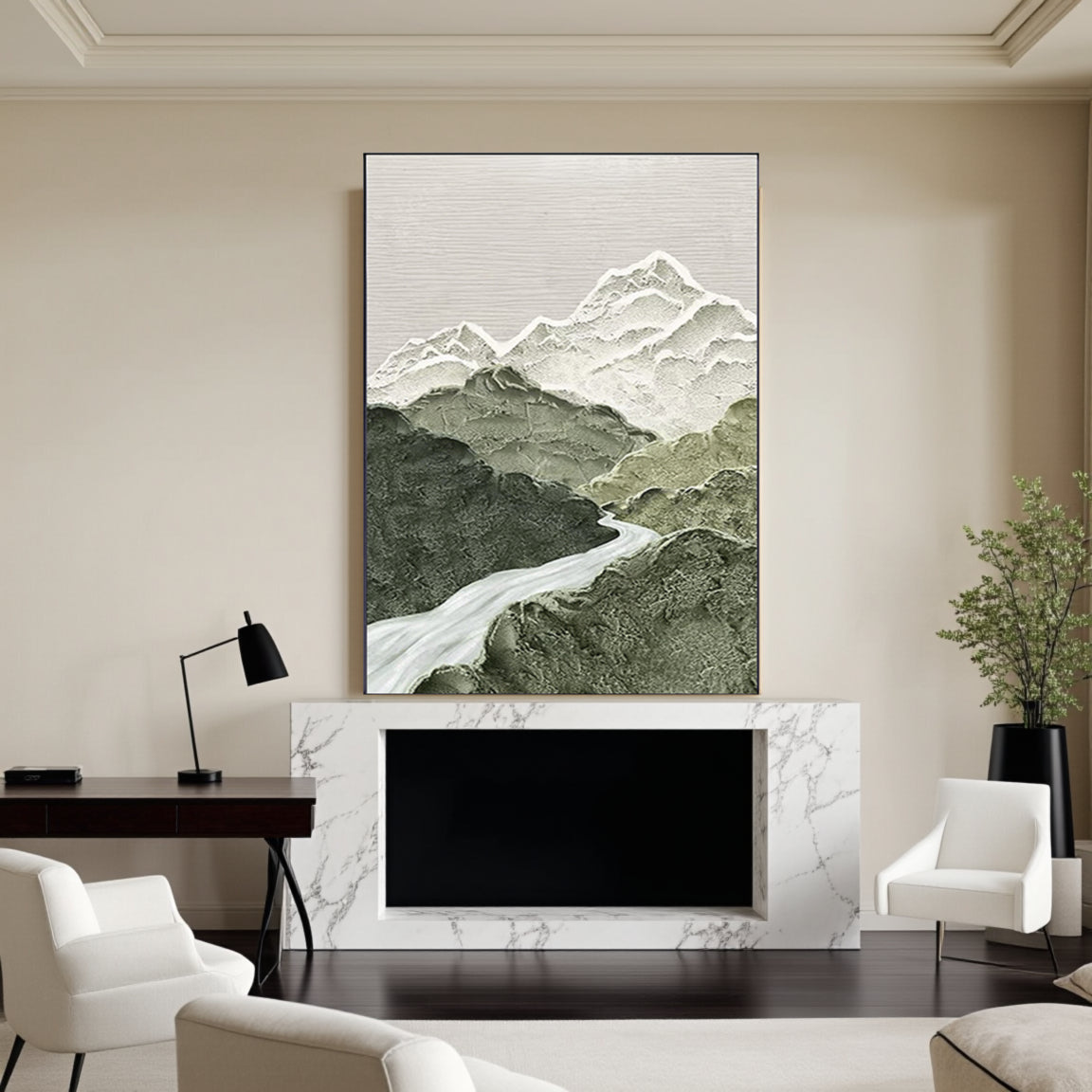 Blue & Green Abstract #BG011