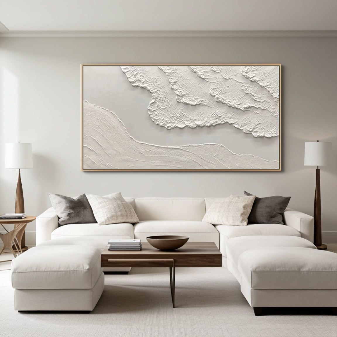 Beige Minimalist Textured Wall Art #MM103