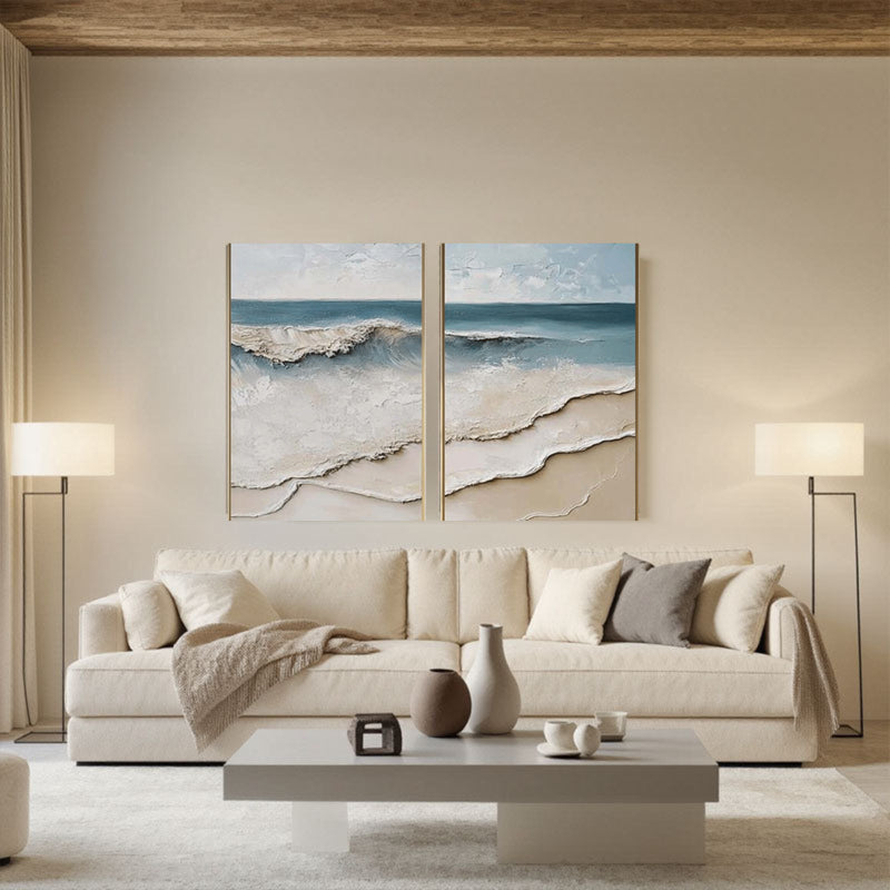 3D Textured Painting "Eco del Mar”
