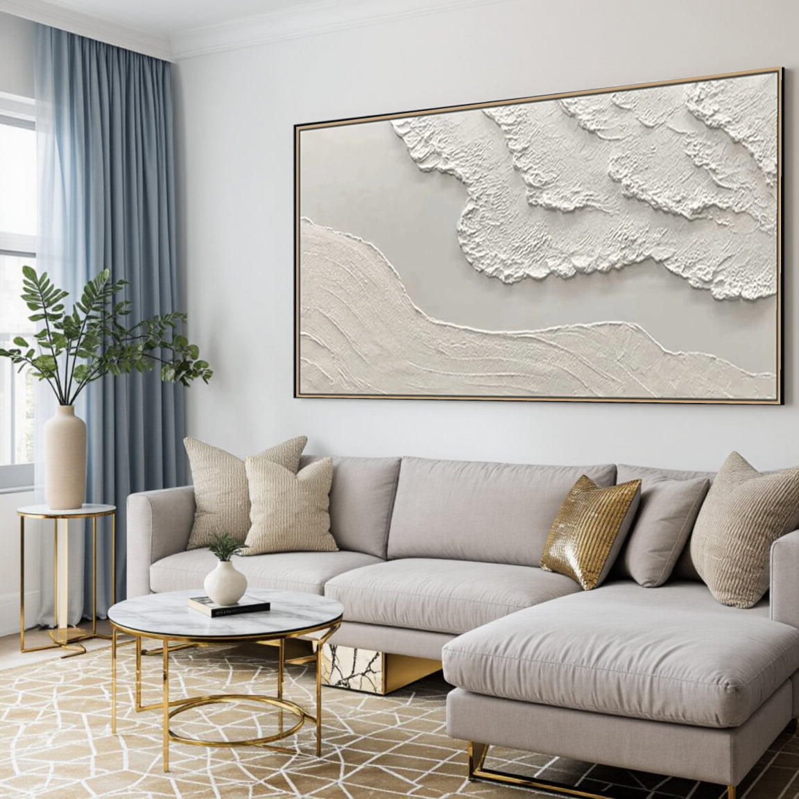 Beige Minimalist Textured Wall Art #MM103