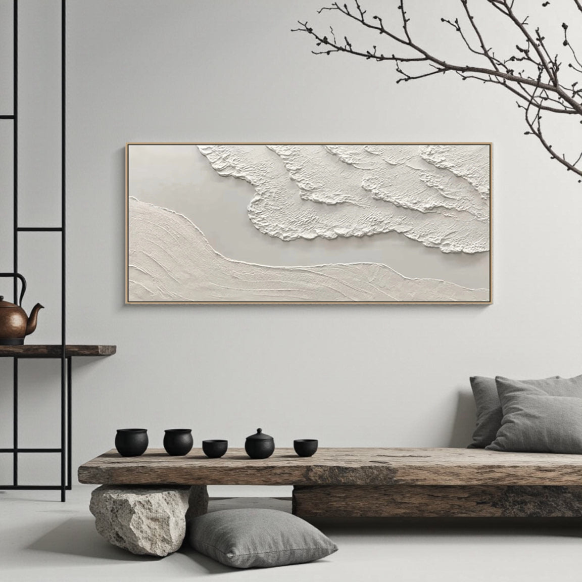 Beige Minimalist Textured Wall Art #MM103