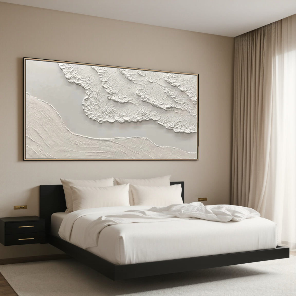 Beige Minimalist Textured Wall Art #MM103