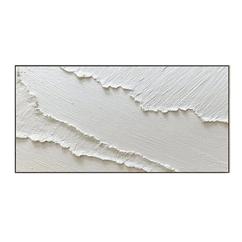 White Minimalist Textured Painting Canvas #MM193