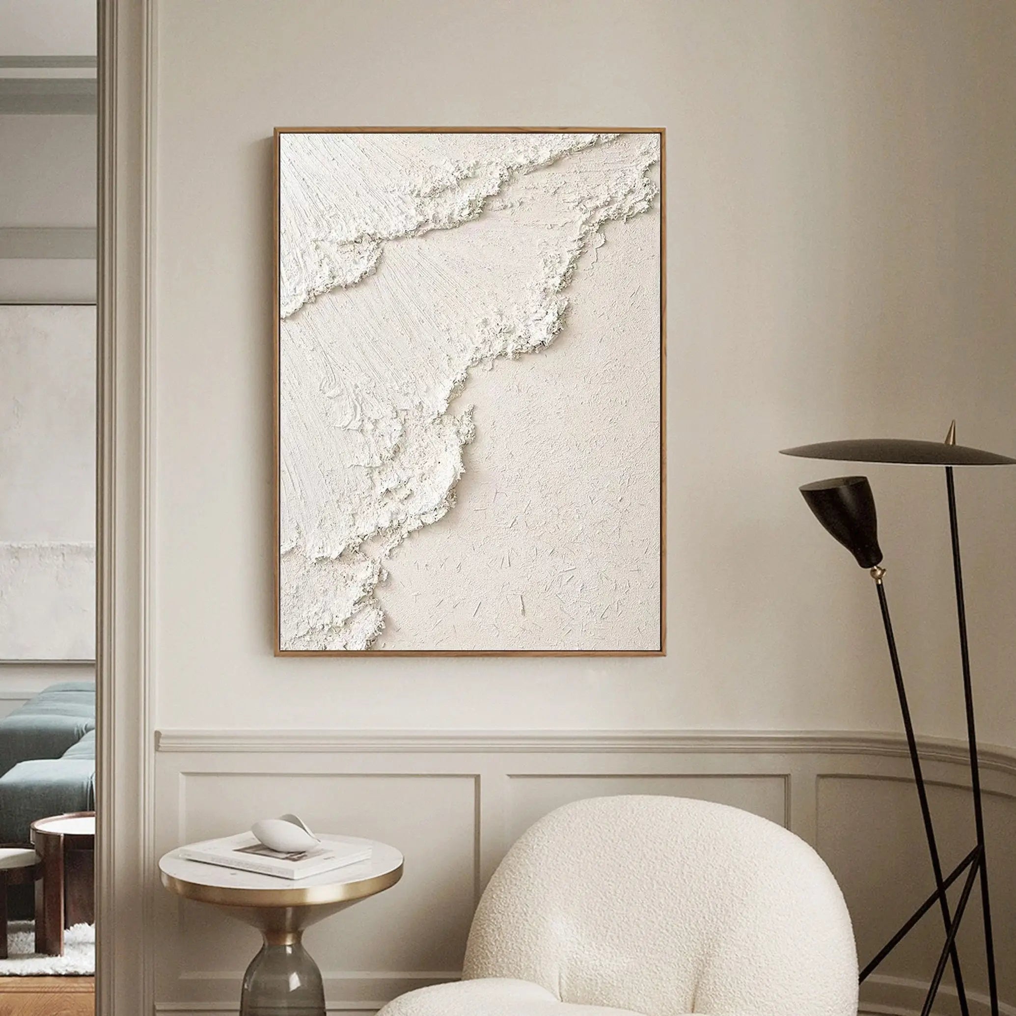 Beige Minimalist Textured Wall Art #MM070