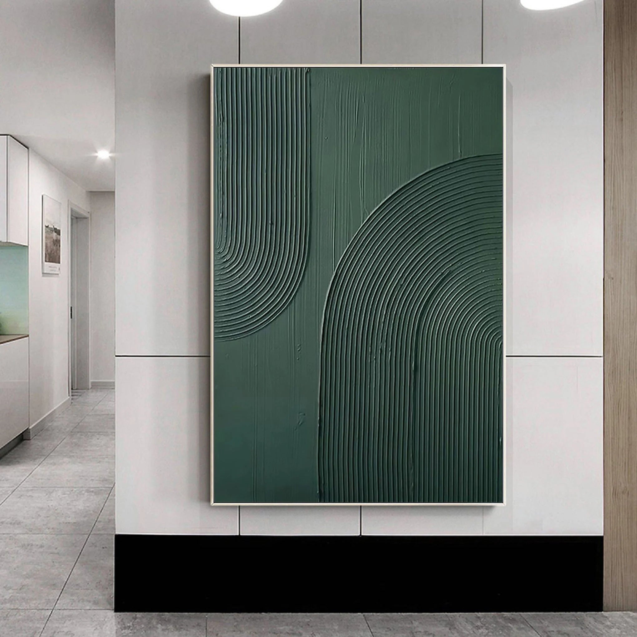 Black Minimalist Textured Painting Canvas #MZ029