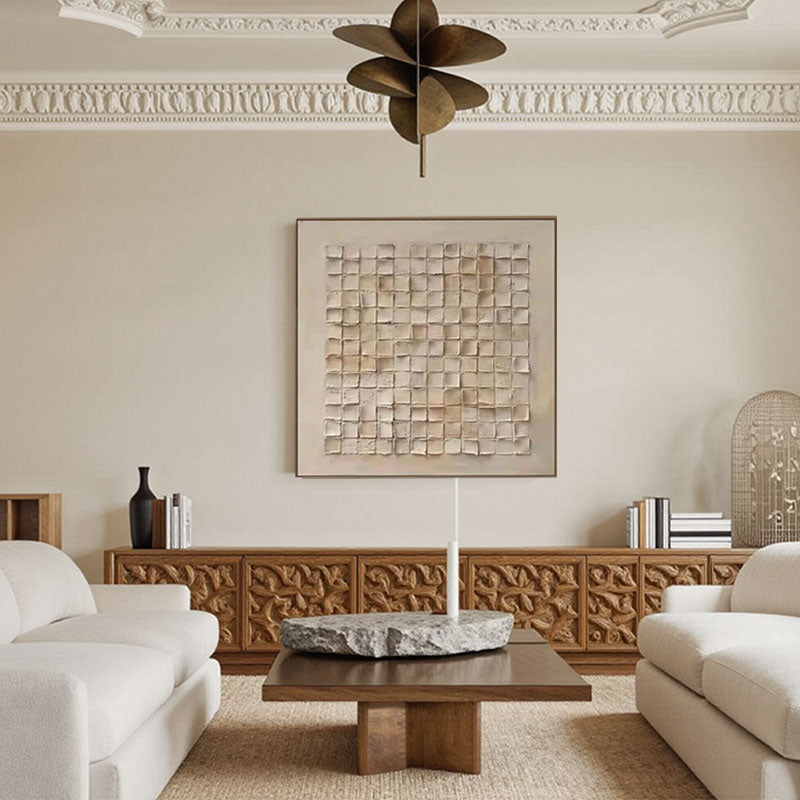 Beige & Brown Abstract #BB122