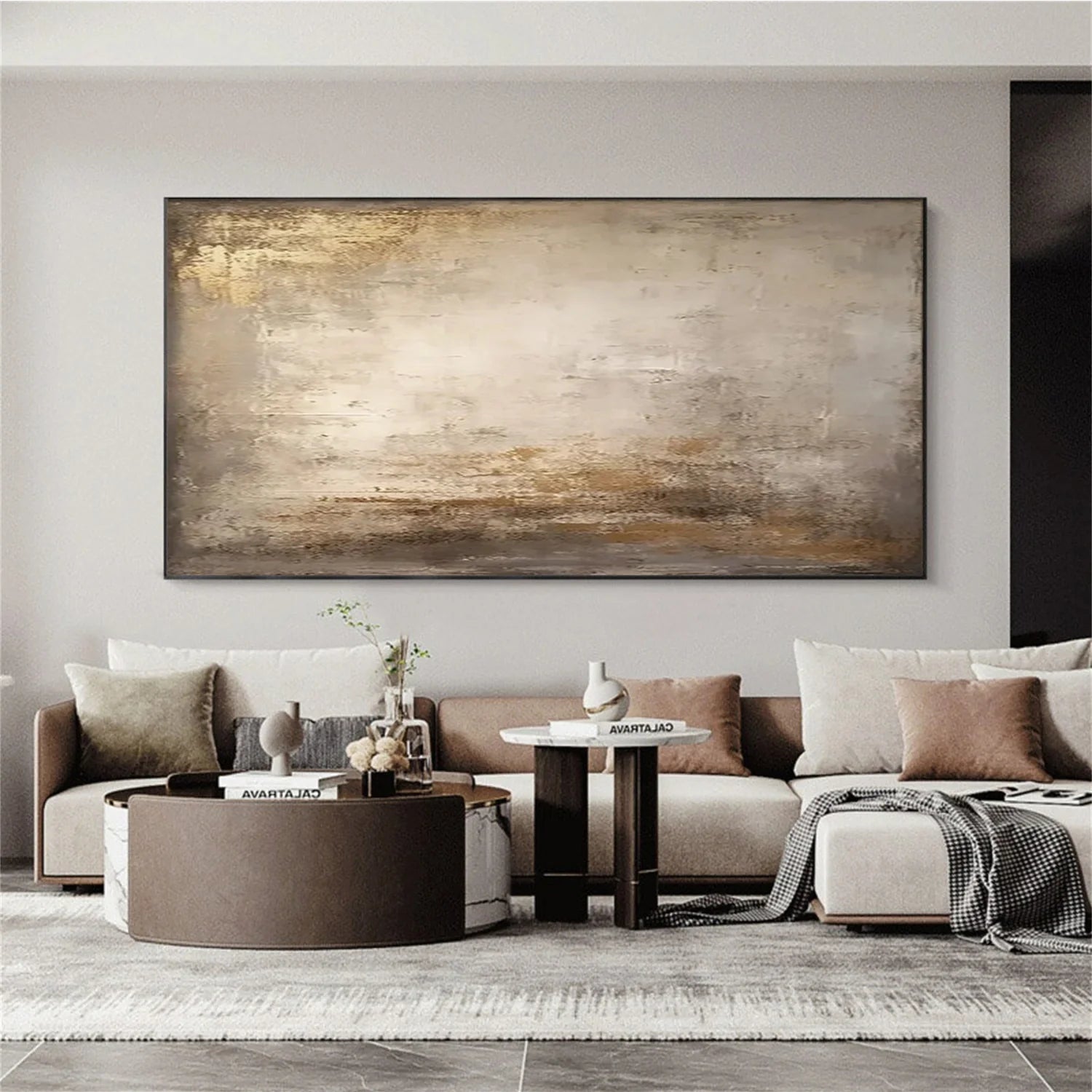 Beige & Brown Abstract #BB122