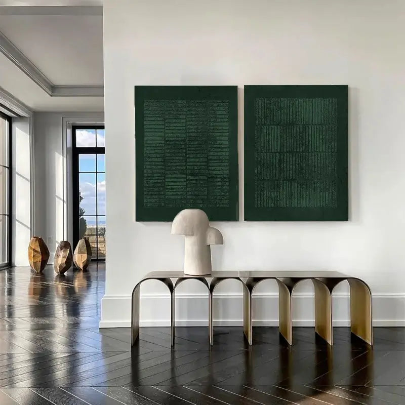 Black Plaster Art Minimalist Textured Painting #MZ007