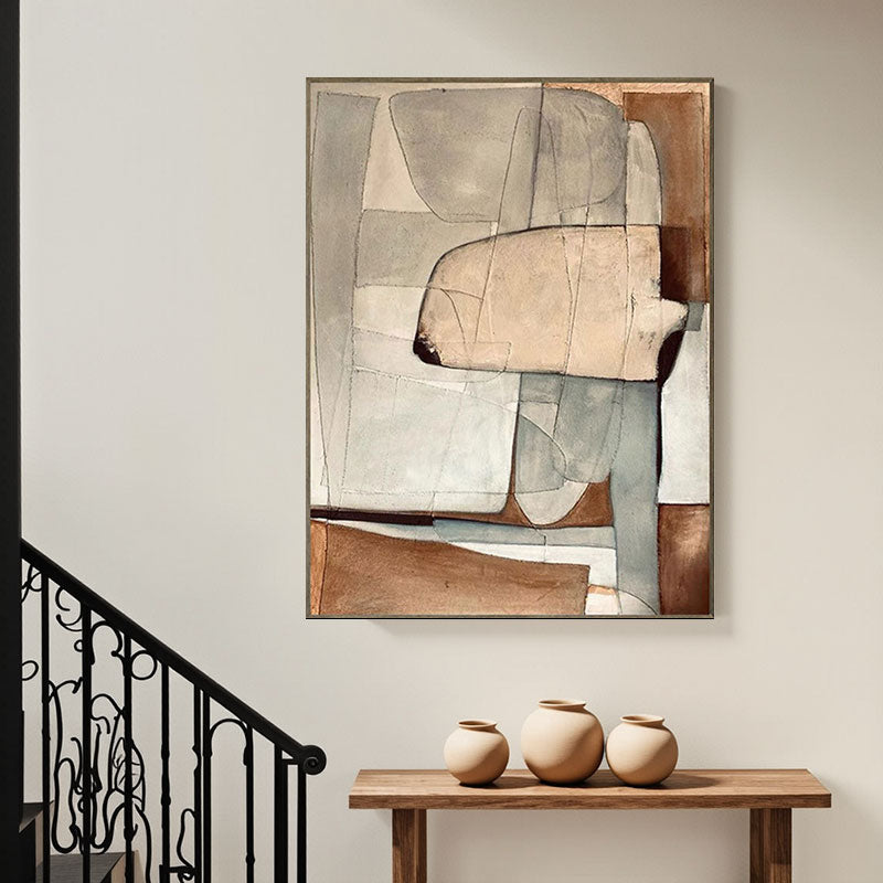 Beige & Brown Abstract #BB003