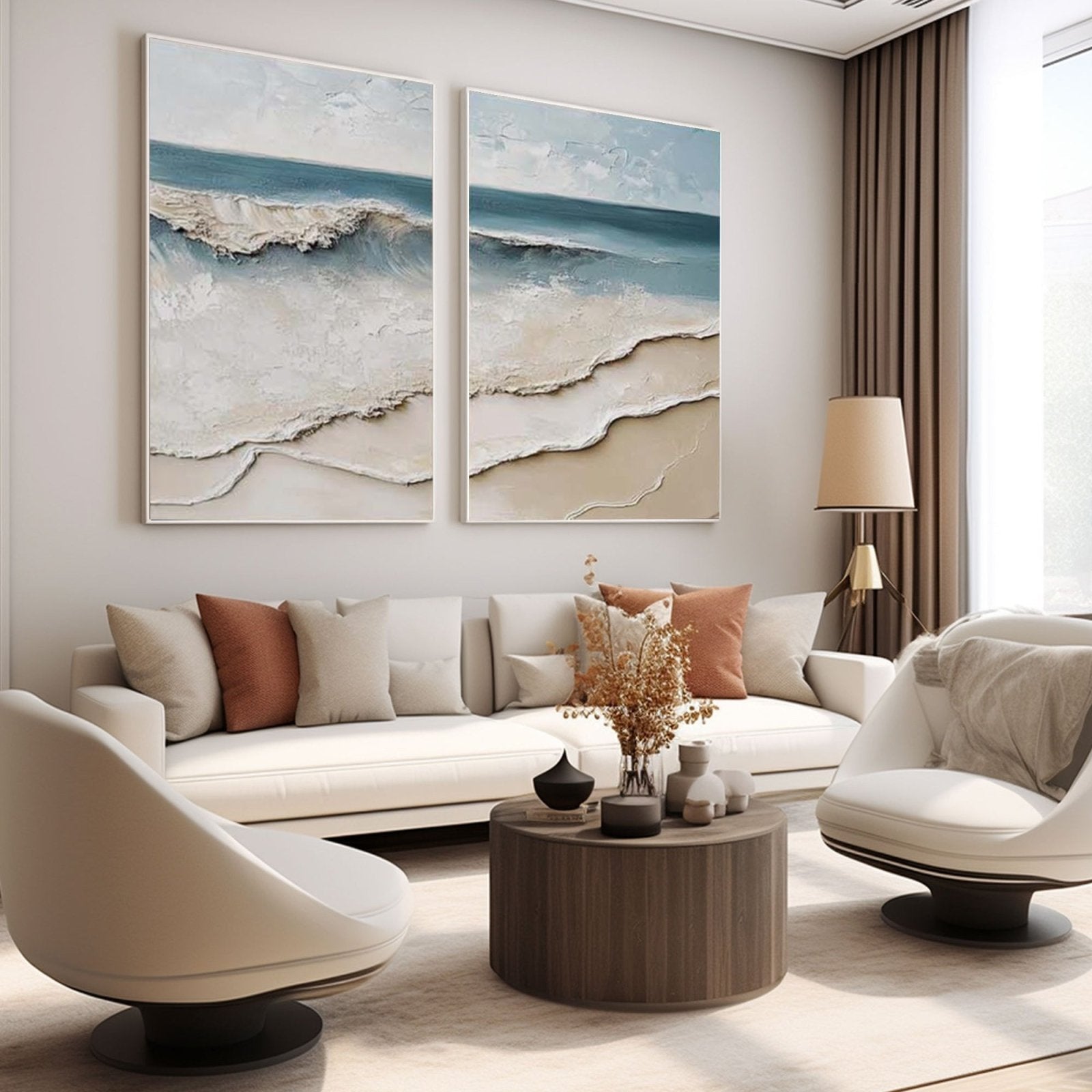 3D Textured Painting "Eco del Mar”