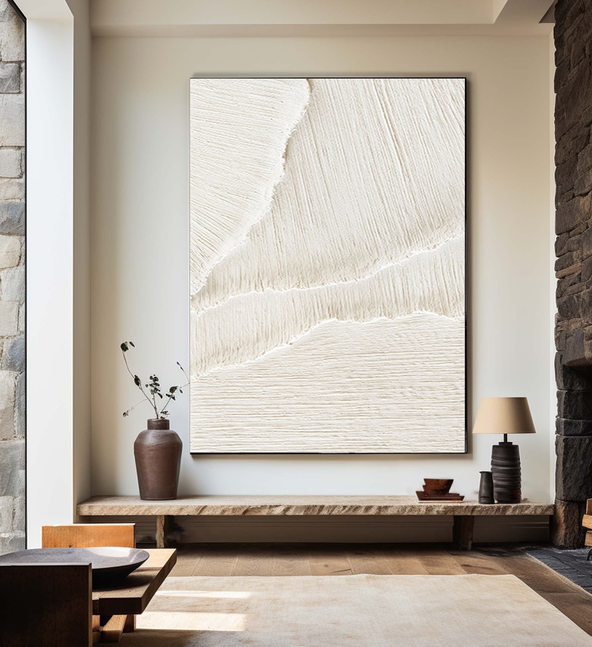 Plaster Art Minimalist Textured Painting #MM017