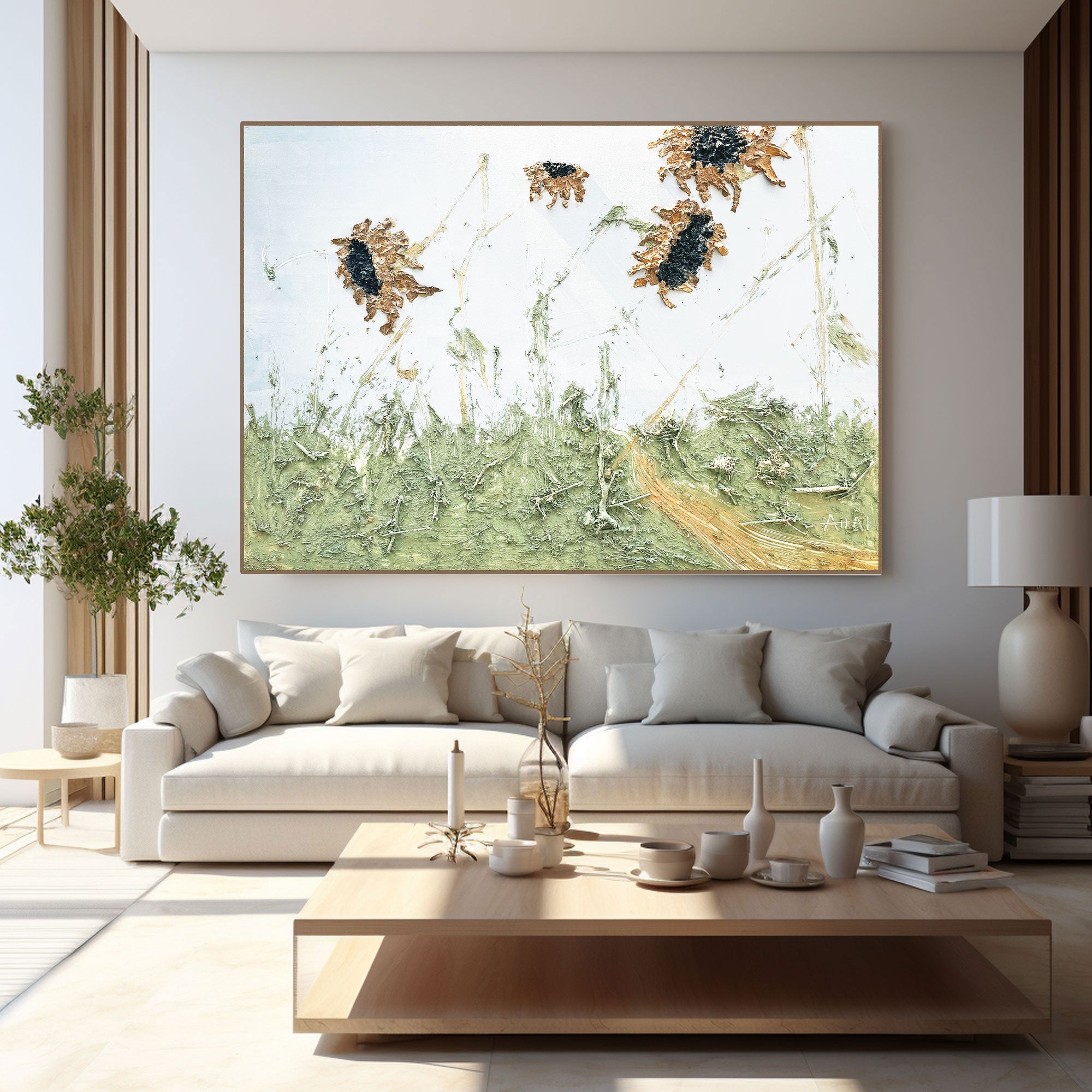 Abstract Painting "Sloneczniki w Polu"