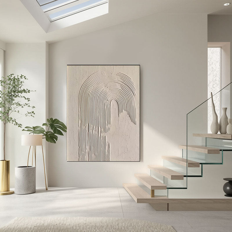 Beige & Brown Abstract #BB024