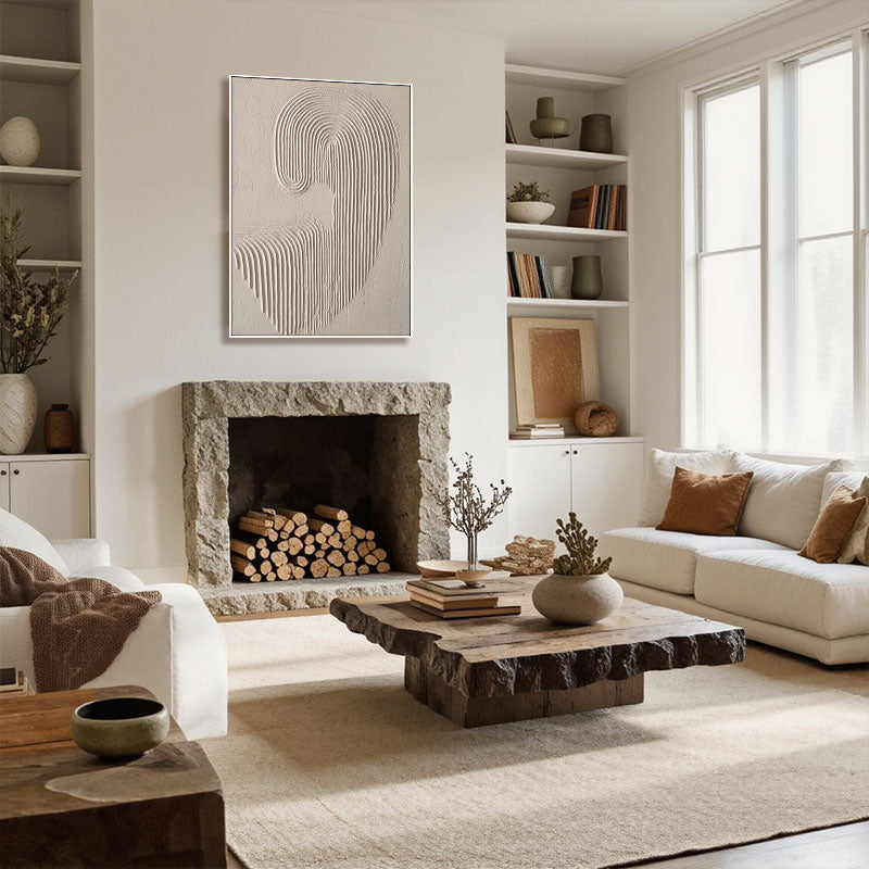 Beige & Brown Abstract #BB023