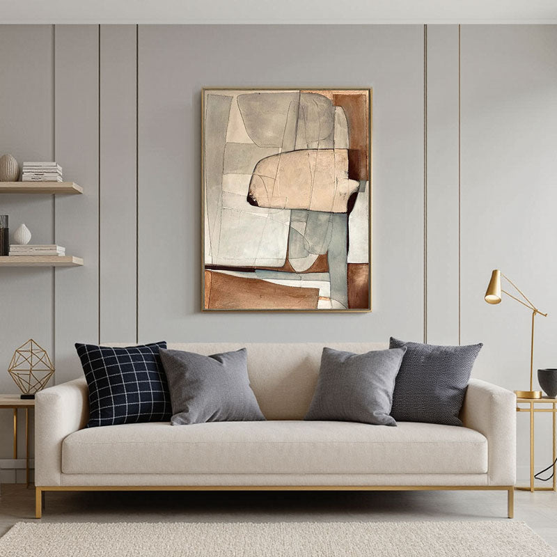 Beige & Brown Abstract #BB003