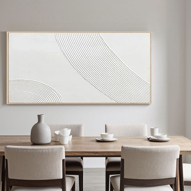 White Minimalist Textured Painting Canvas #MM204