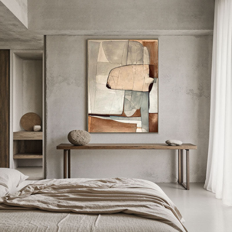 Beige & Brown Abstract #BB003