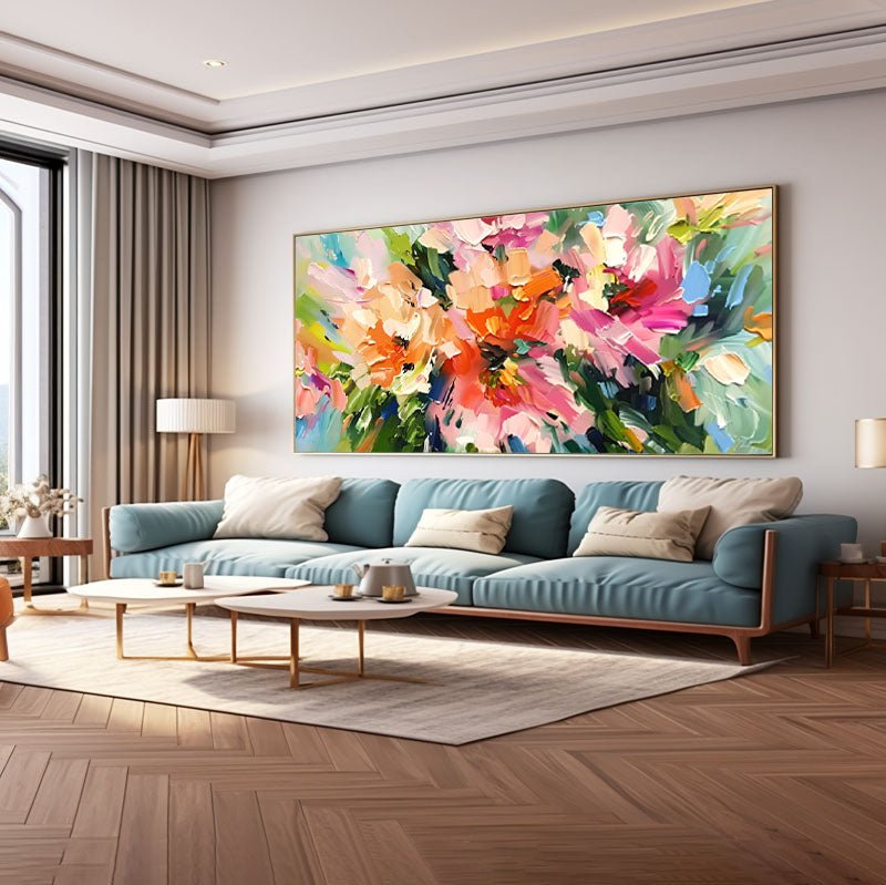 Abstract Colorful Painting "Veil of Time"