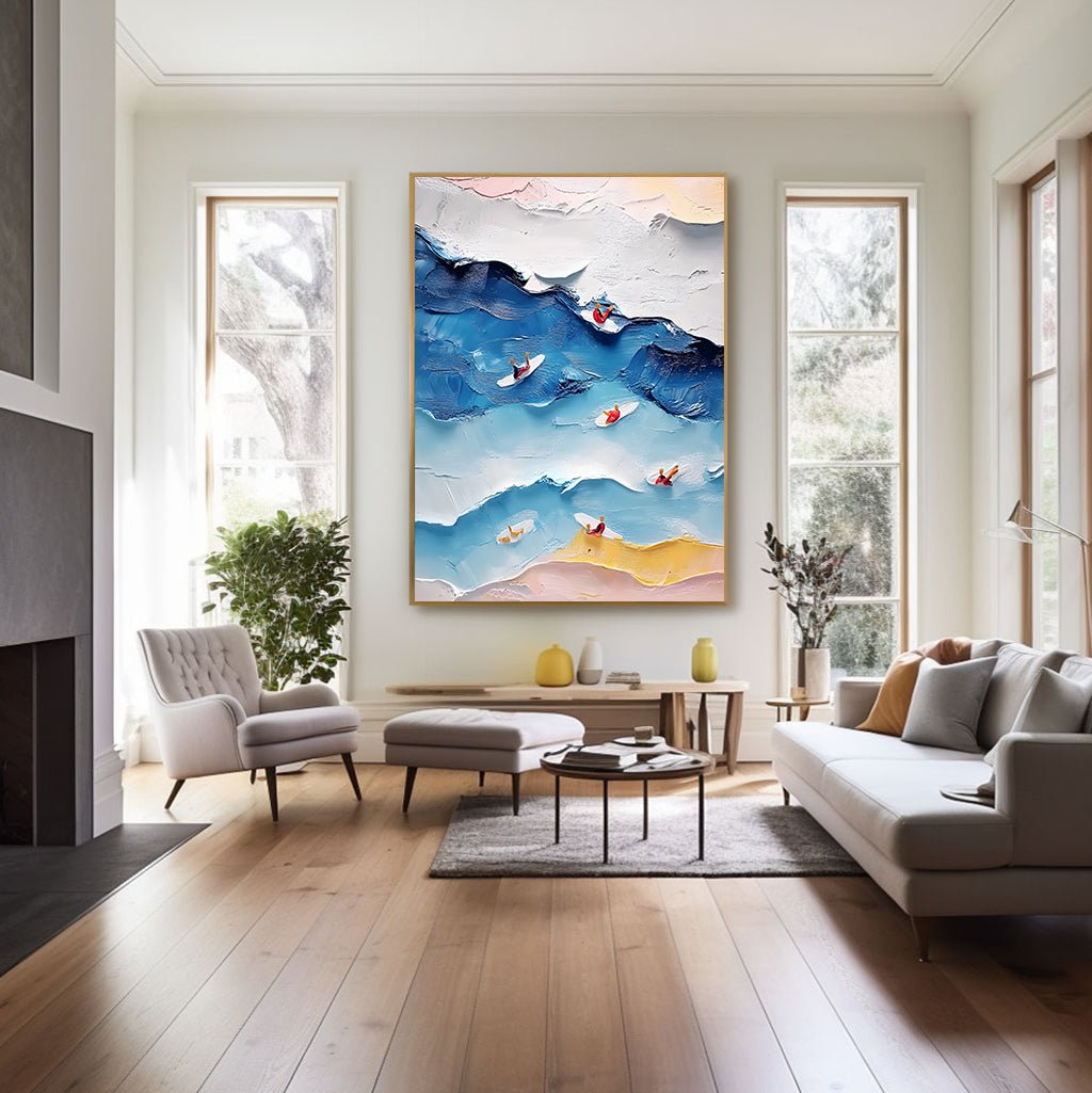 Abstract Painting "Armonía de Olas"
