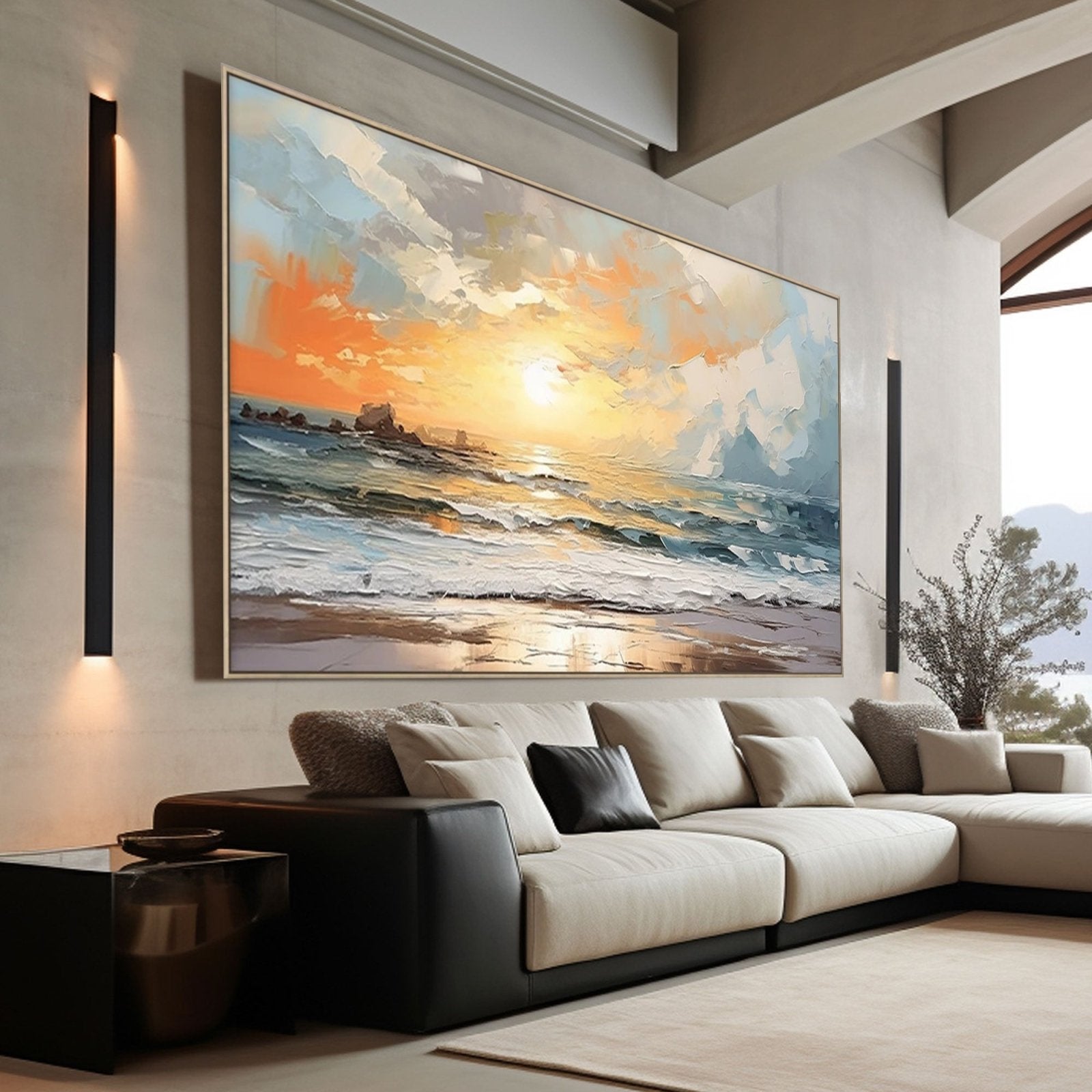 Abstract Painting "Éveil Marin"