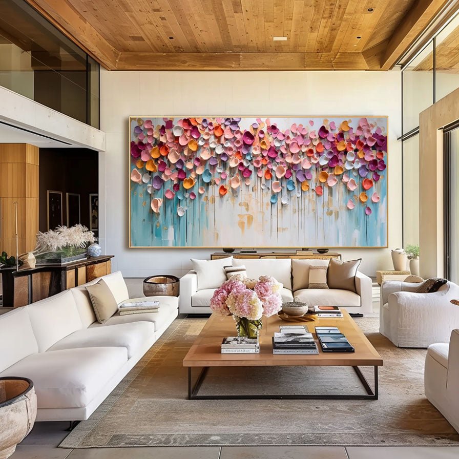 Abstract Painting "Pluie Florale"