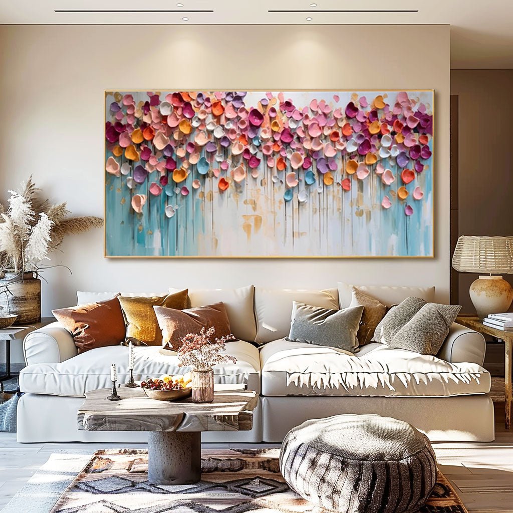 Abstract Painting "Pluie Florale"