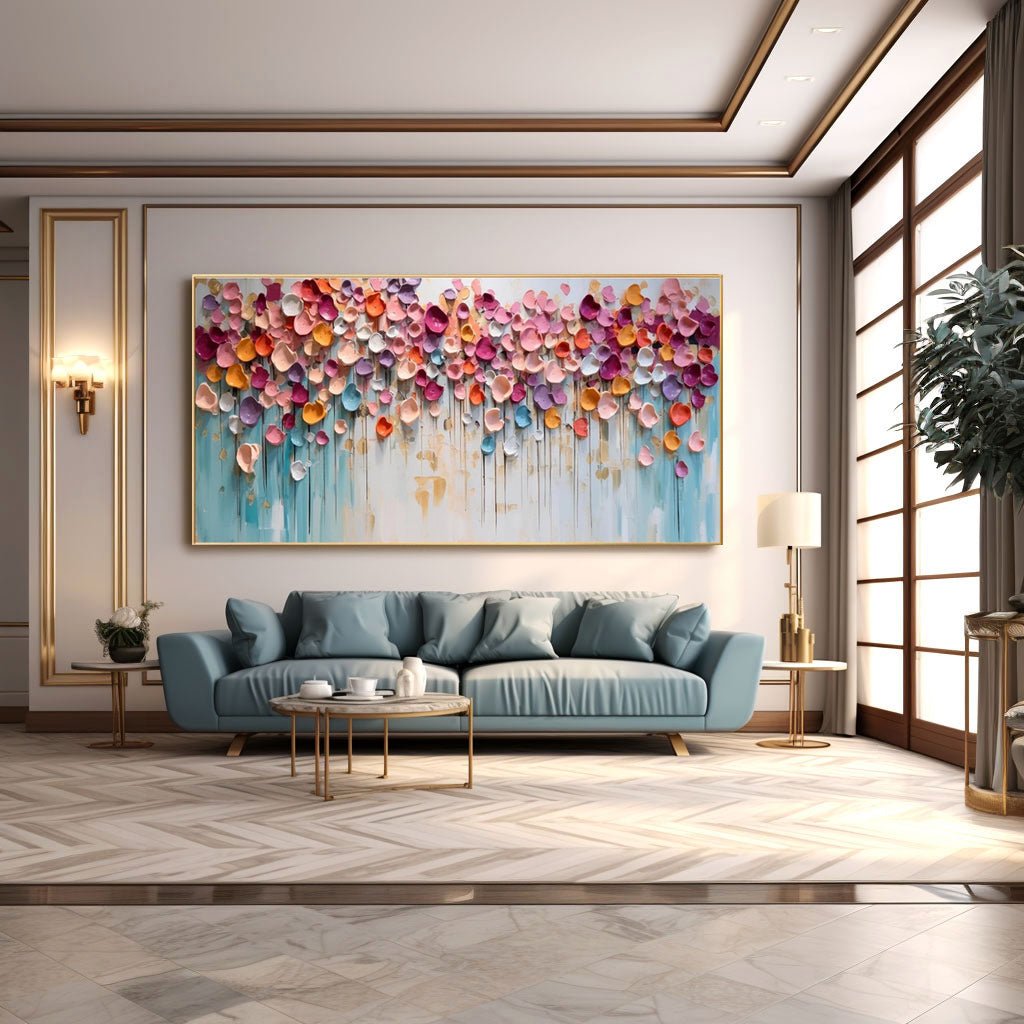Abstract Painting "Pluie Florale"