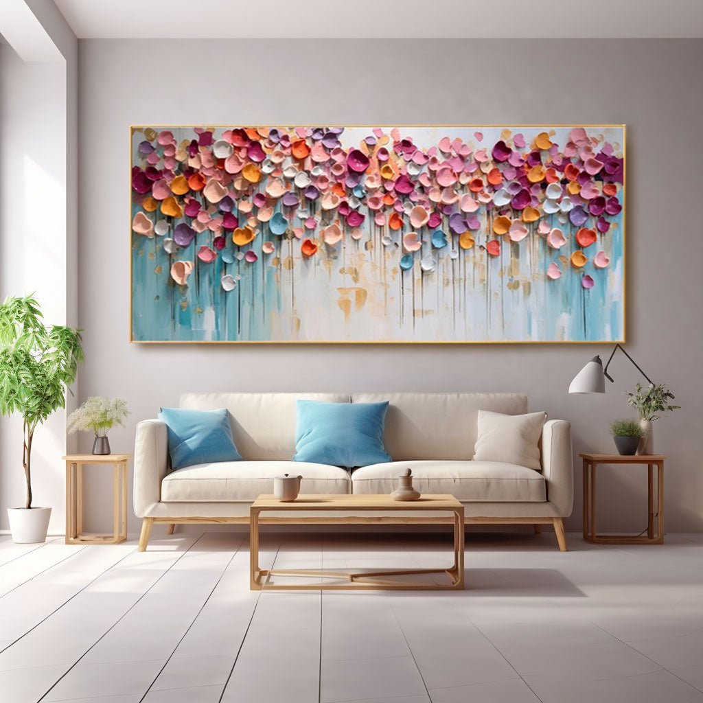Abstract Painting "Pluie Florale"