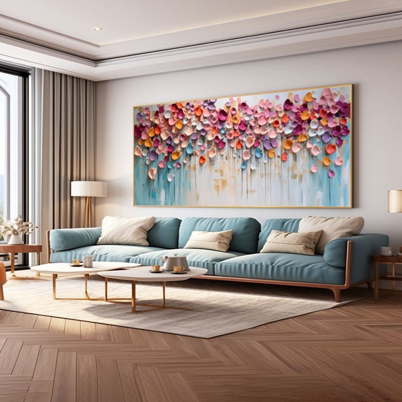 Abstract Painting "Pluie Florale"