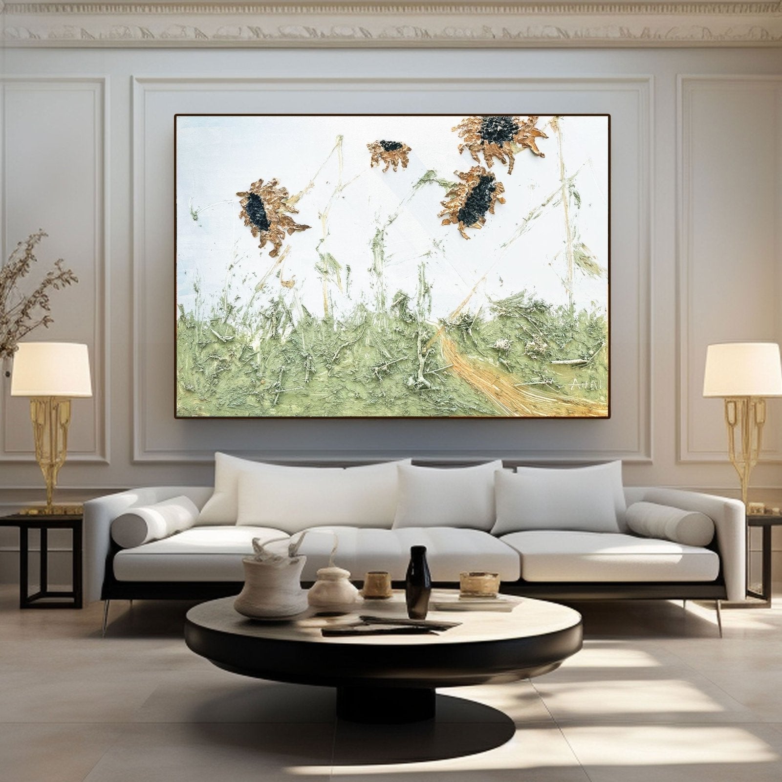 Abstract Painting "Sloneczniki w Polu"