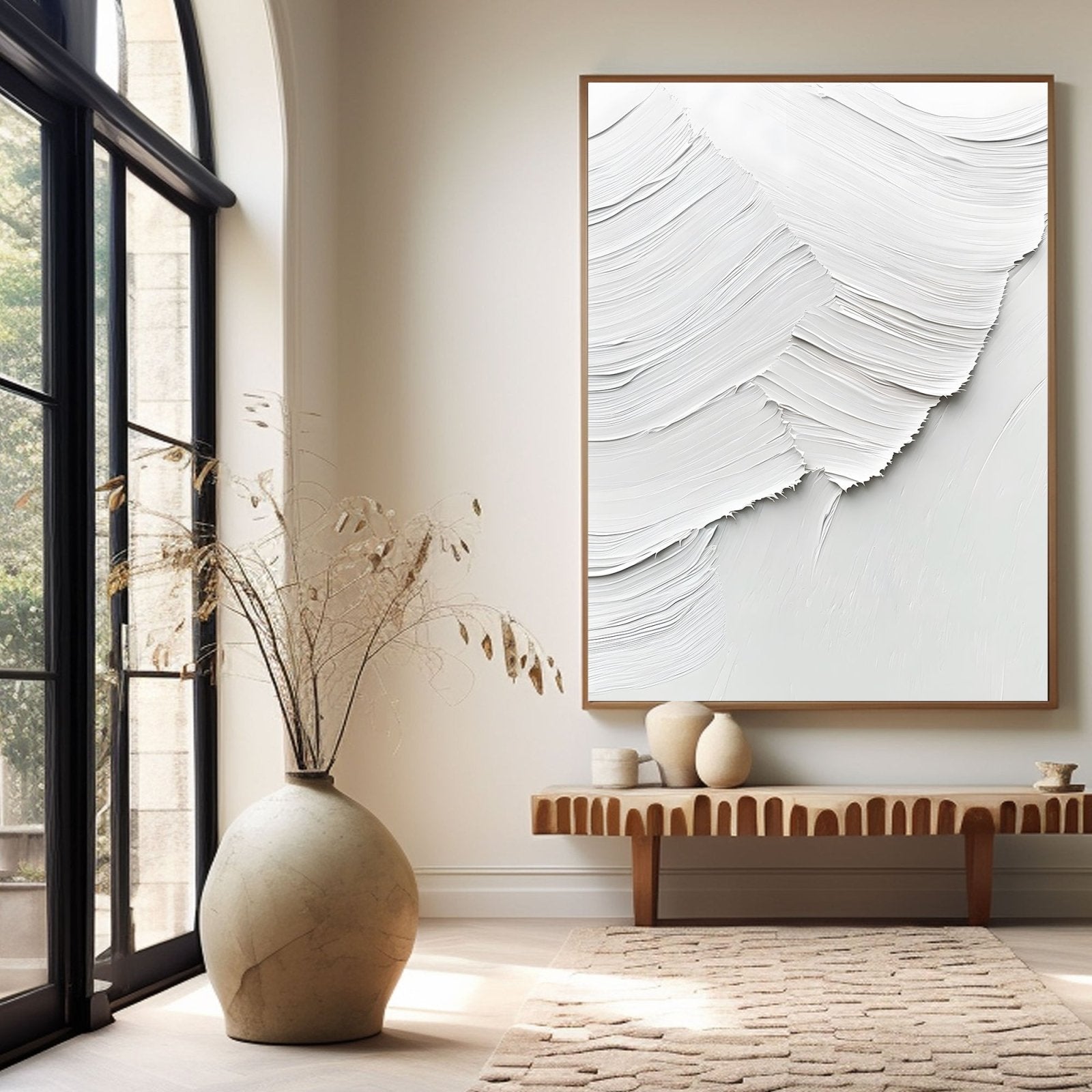 Abstract Painting "Suavidad Blanca”
