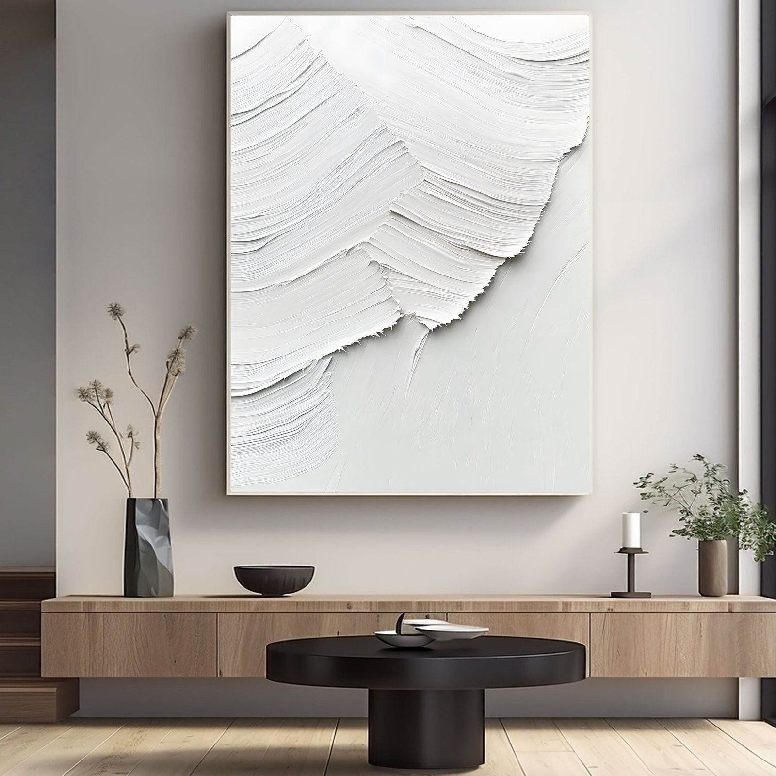 Abstract Painting "Suavidad Blanca”