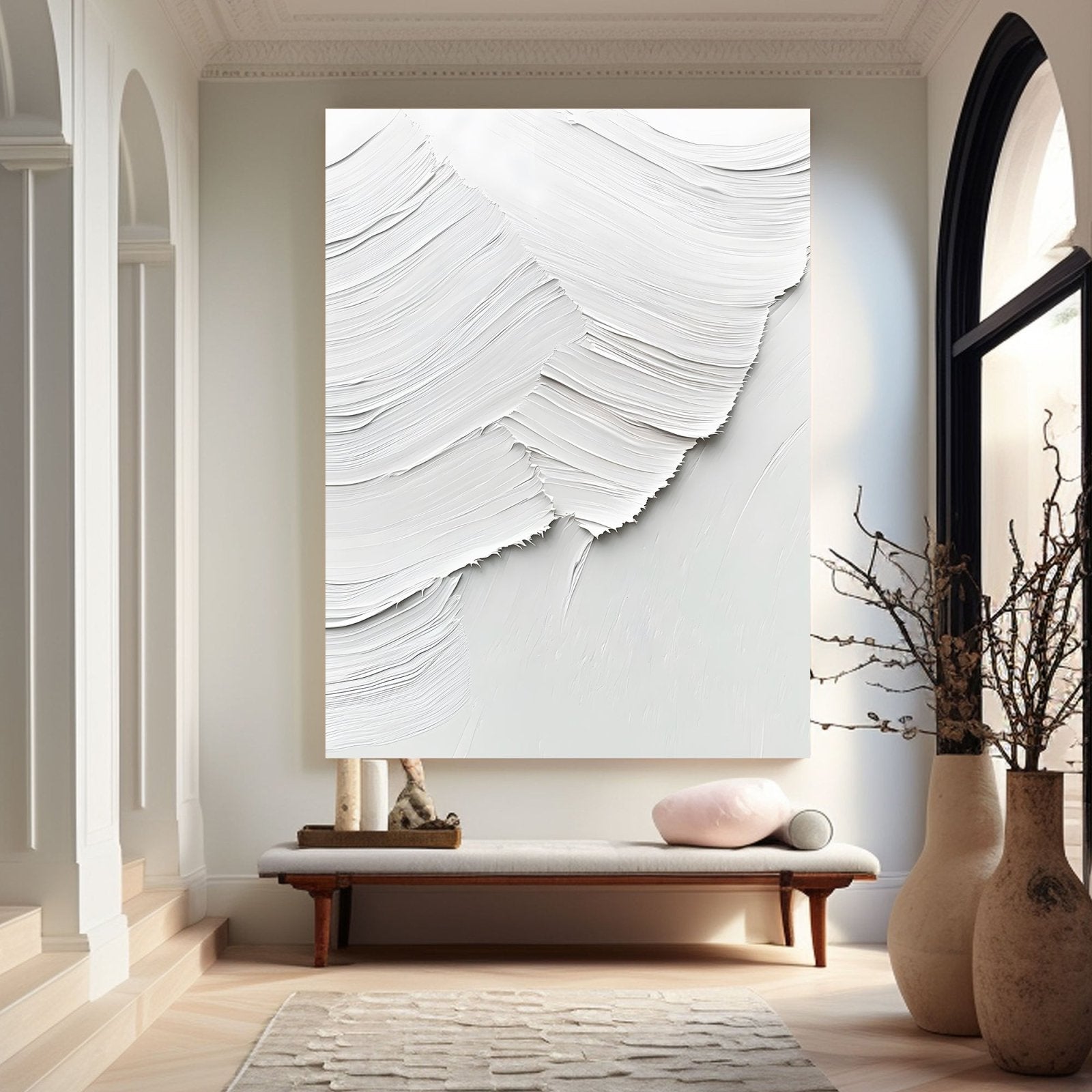 Abstract Painting "Suavidad Blanca”