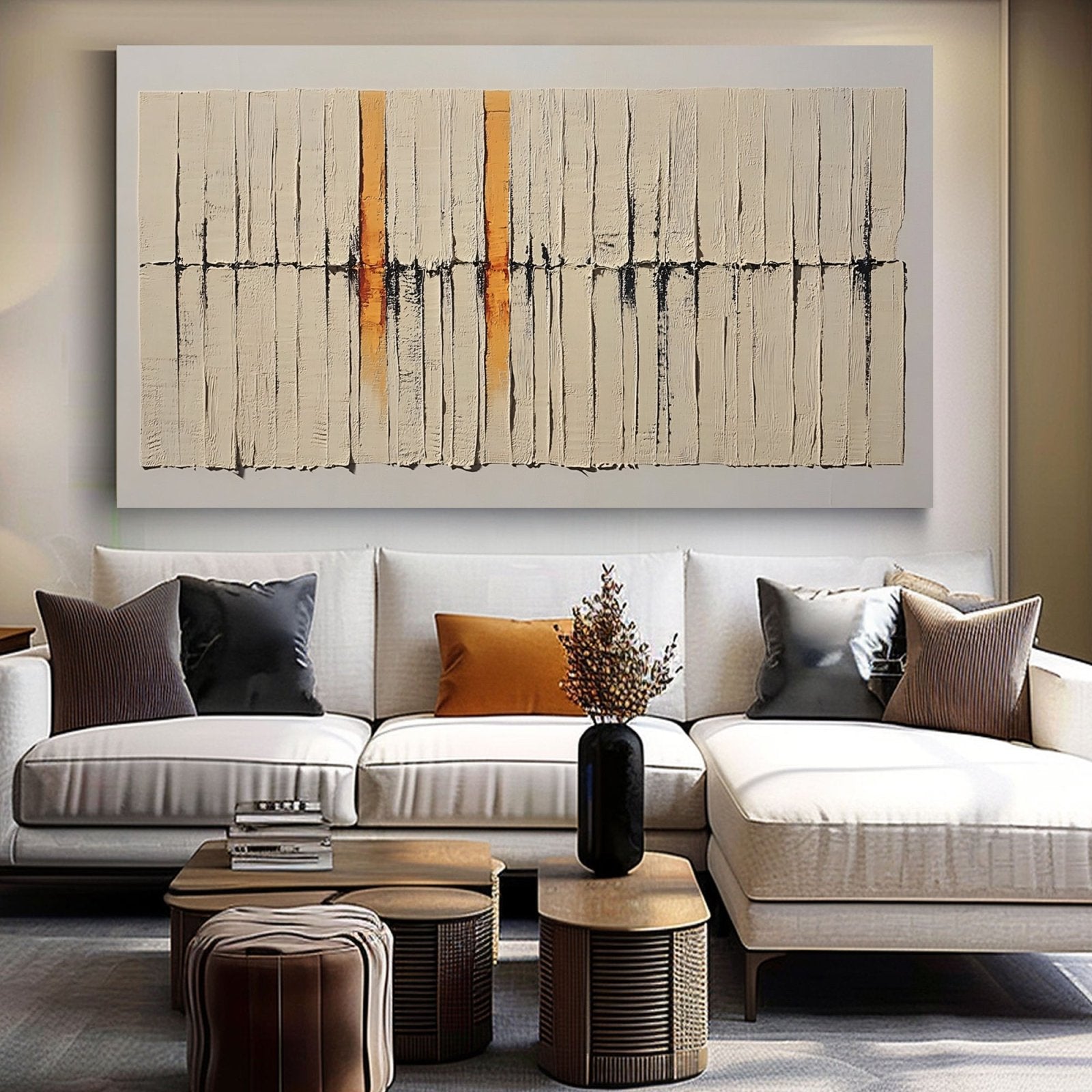 Abstract Painting "Suavidad de Contrastes"