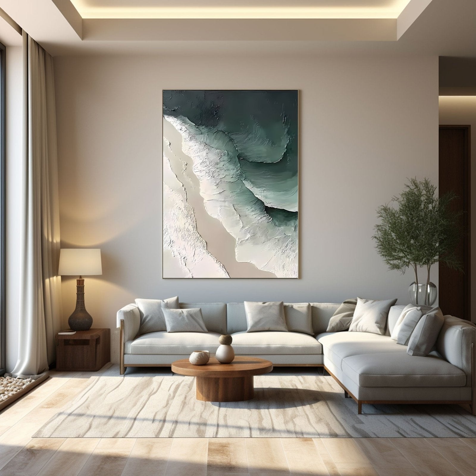 Abstract Painting "Wellen Tiefe”