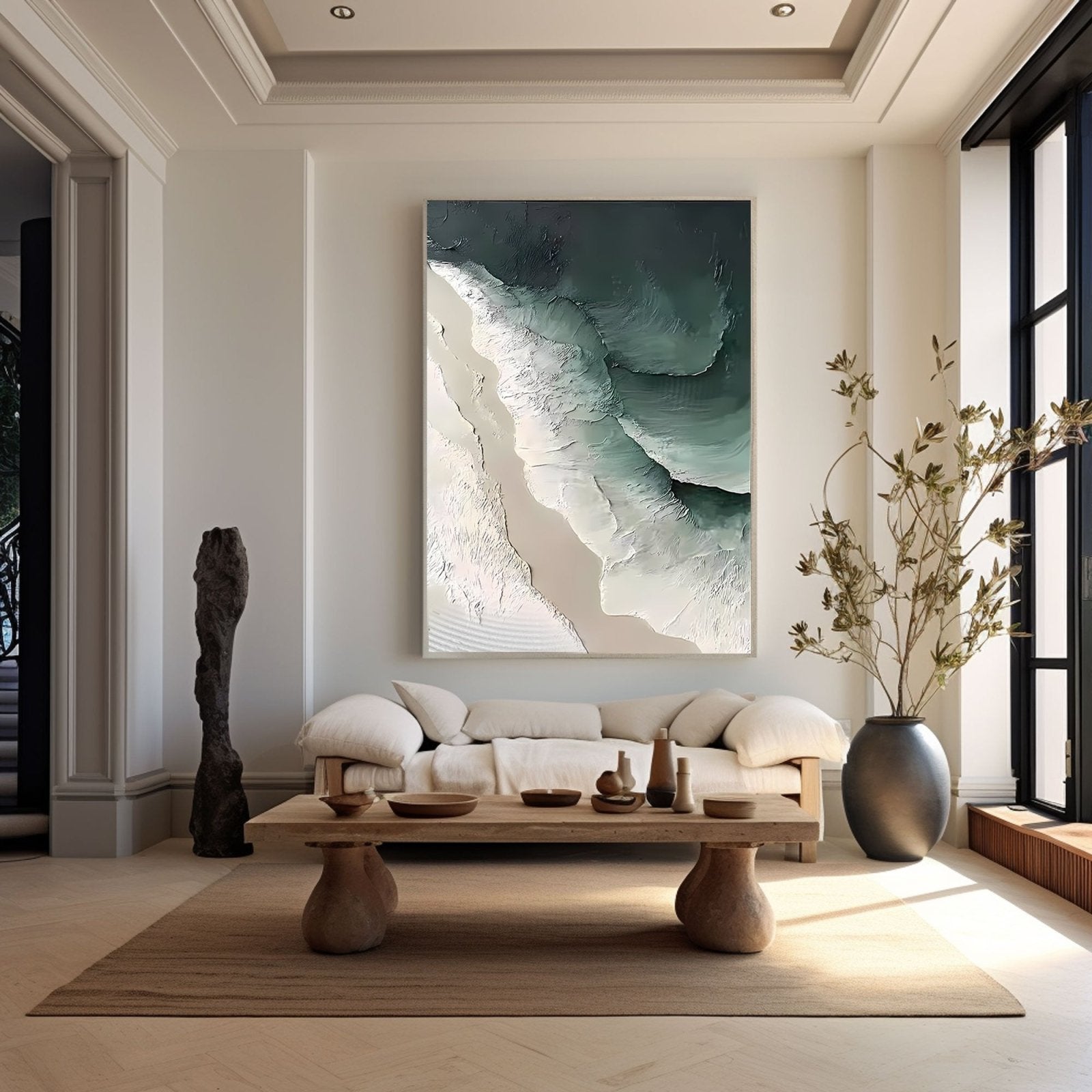 Abstract Painting "Wellen Tiefe”