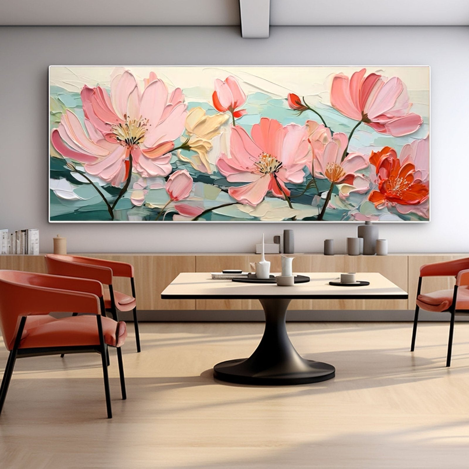 Abstract Plaster Painting "Petals of Peace"