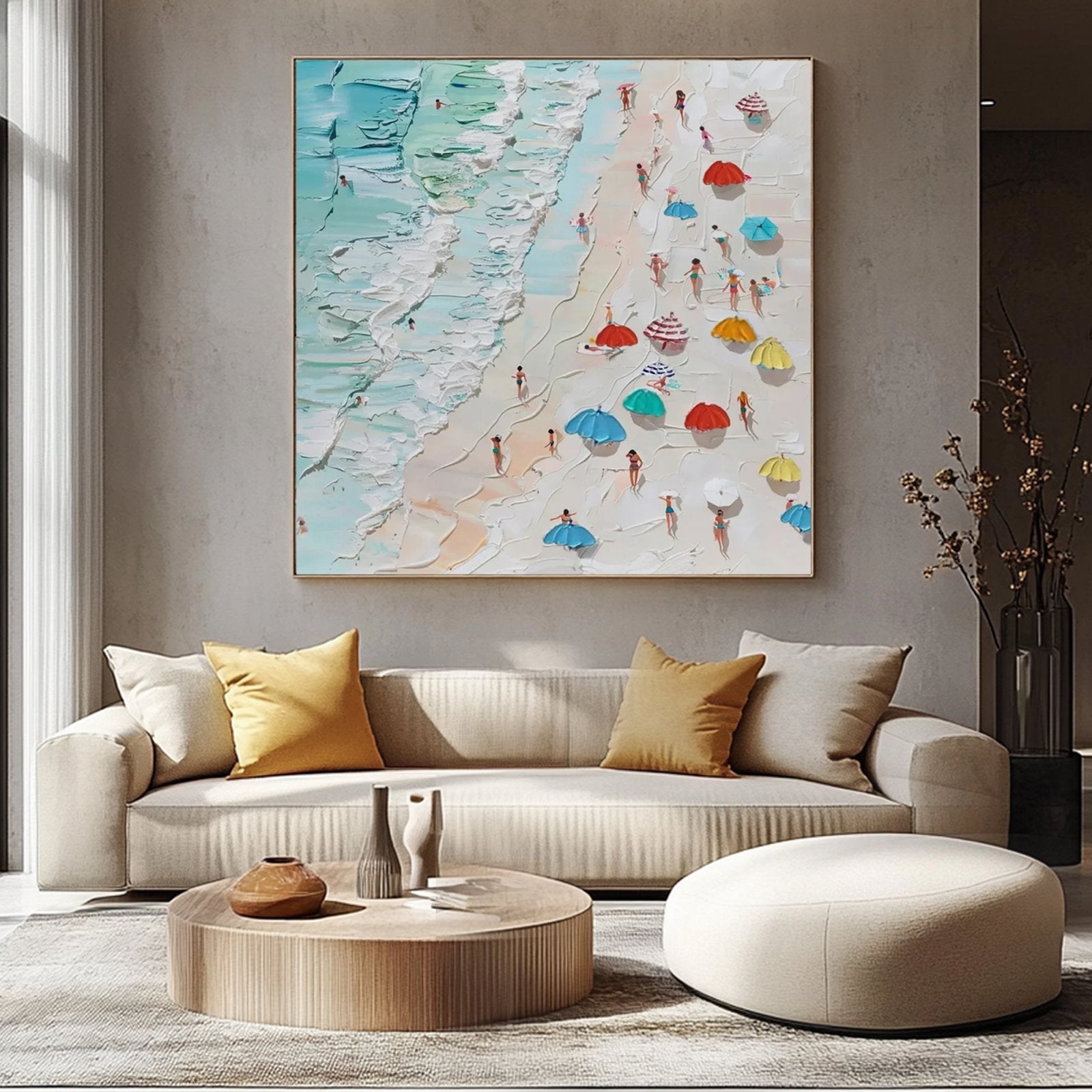 Abstract Textured Painting "Lucille Côtière“