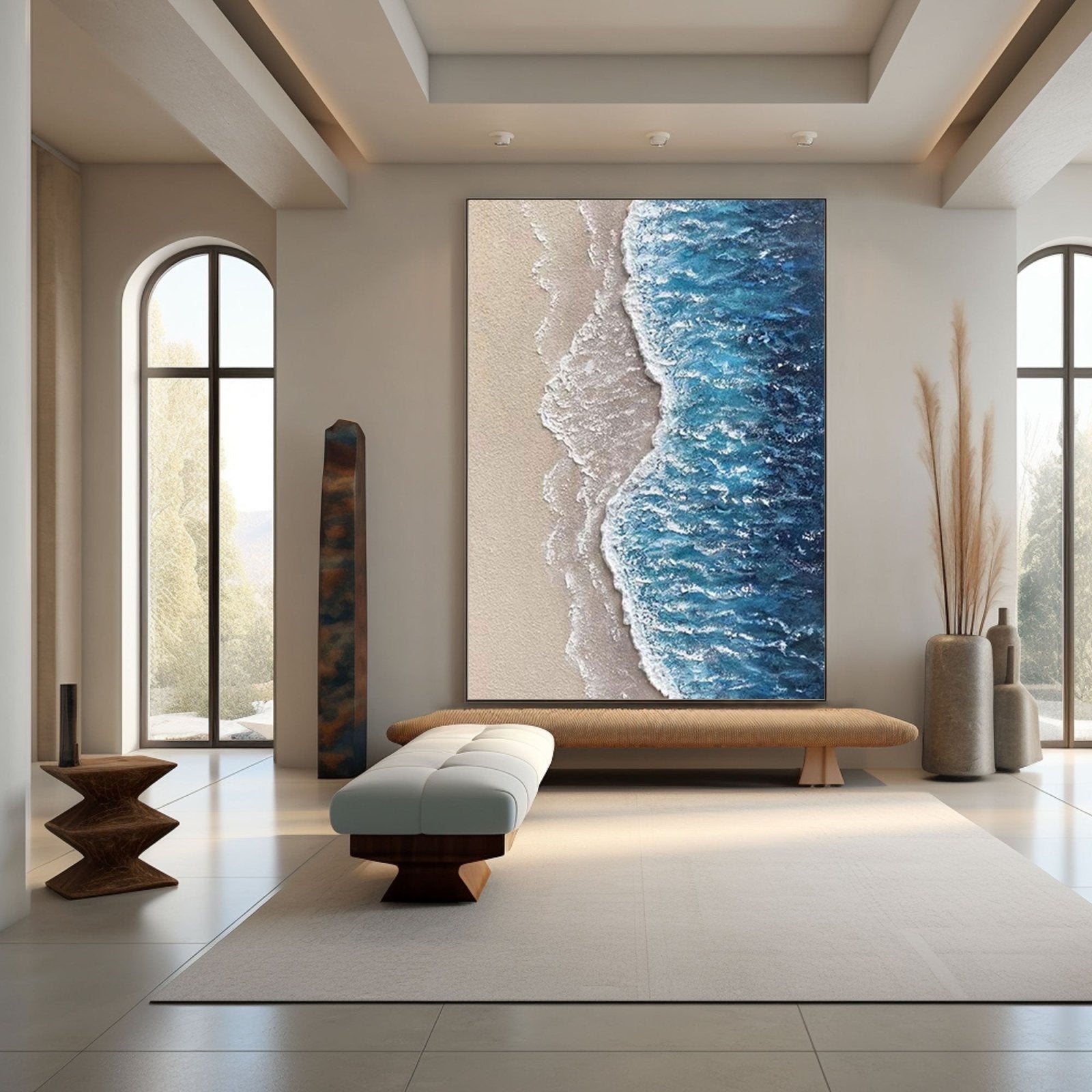 Abstract Textured Painting "Ocean's Caress"