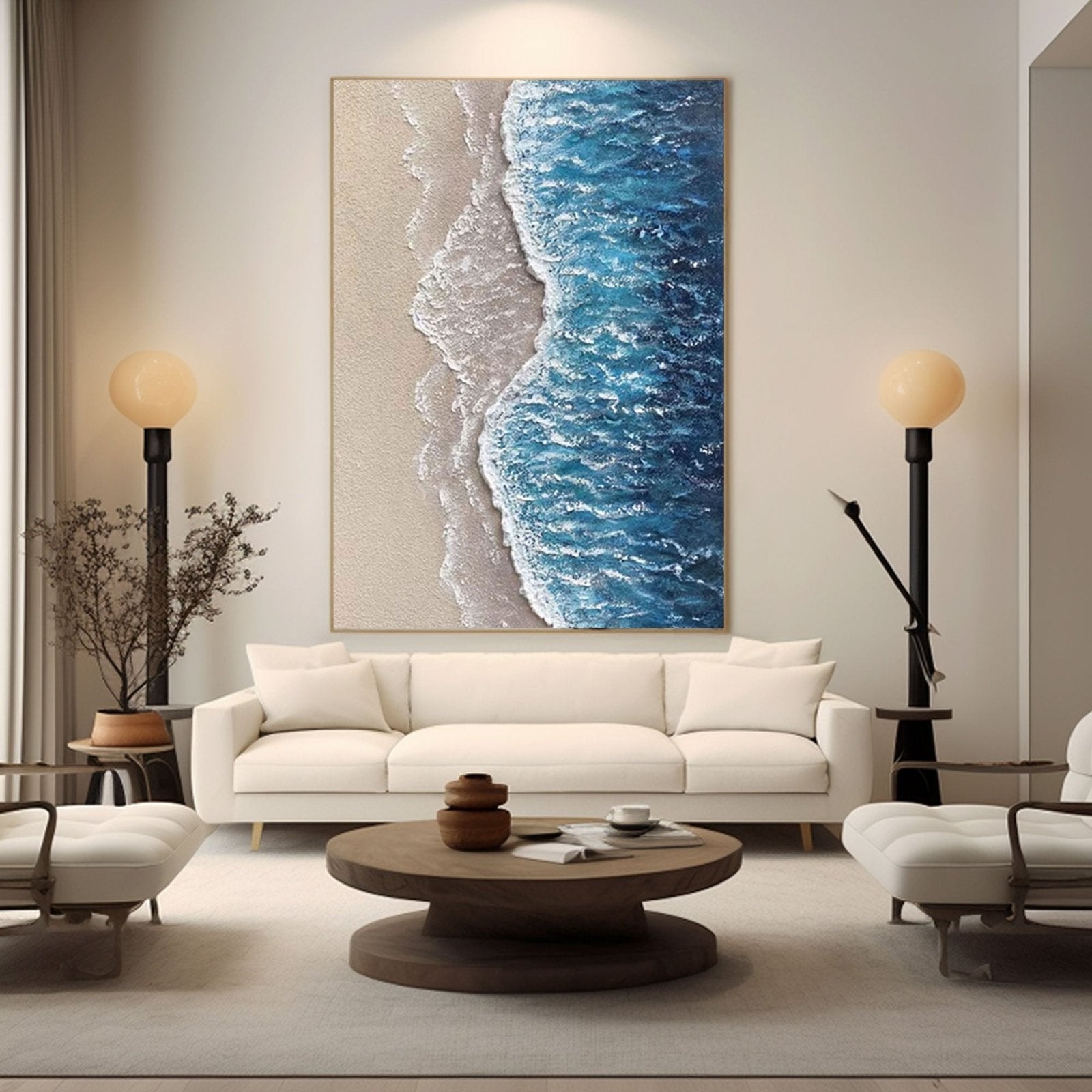 Abstract Textured Painting "Ocean's Caress"