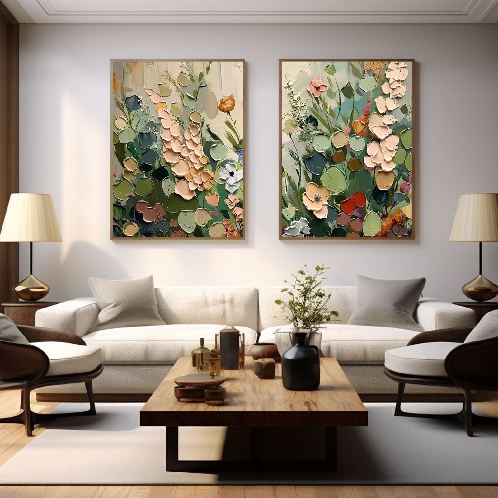 Colorful Painting "Jardín Interior”