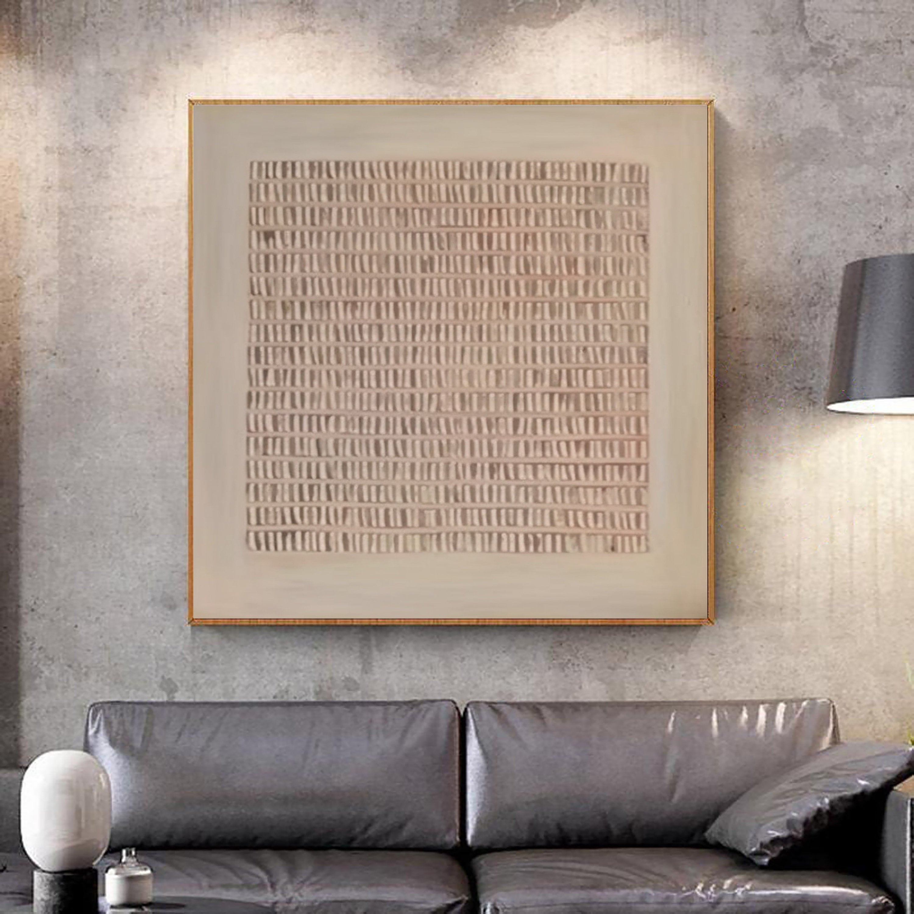 Black Plaster Art Minimalist Textured Painting #MZ035