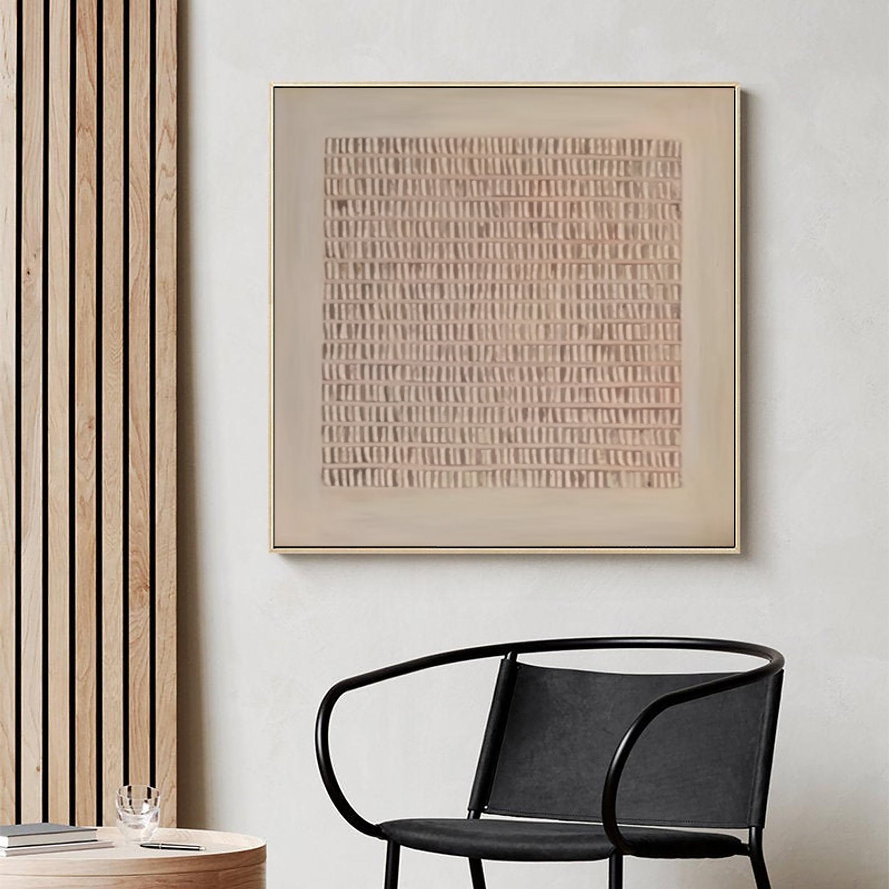 Black Plaster Art Minimalist Textured Painting #MZ035
