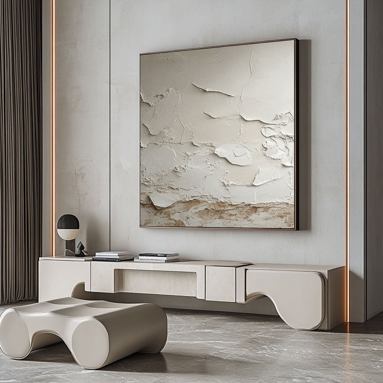 Minimalist Plaster Art "Silence du Plâtre"
