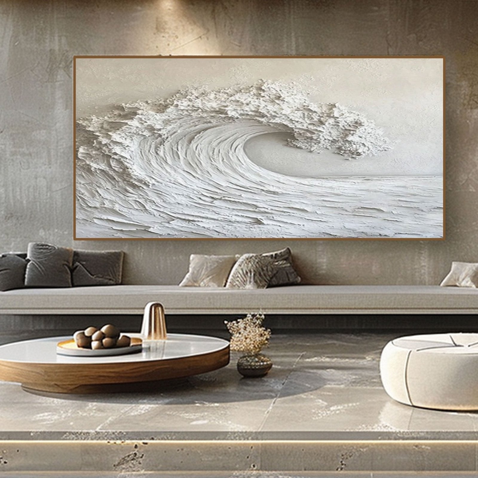 Plaster Painting "Blancéleste“