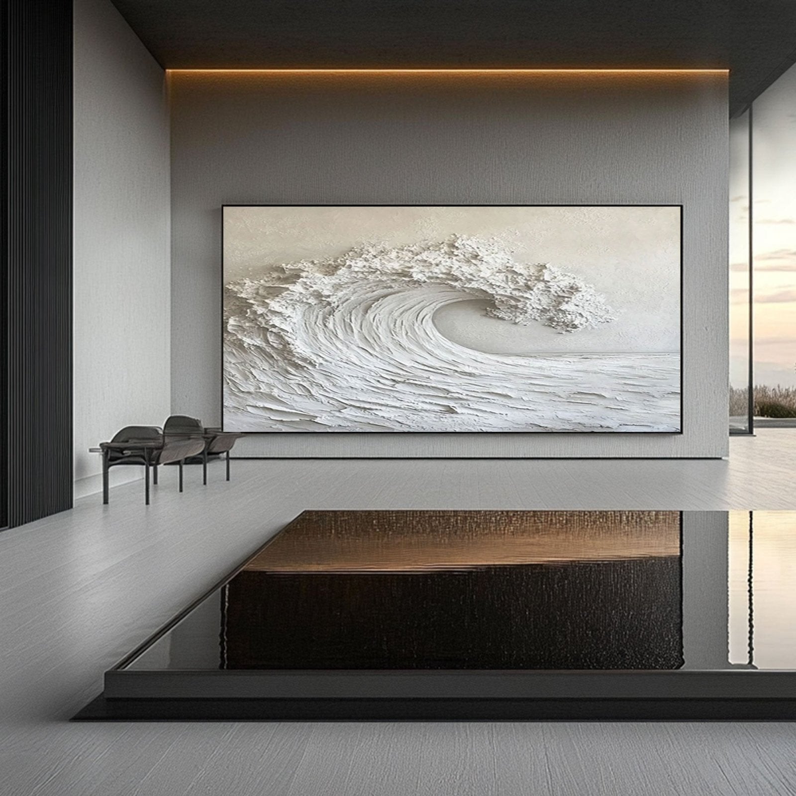 Plaster Painting "Blancéleste“