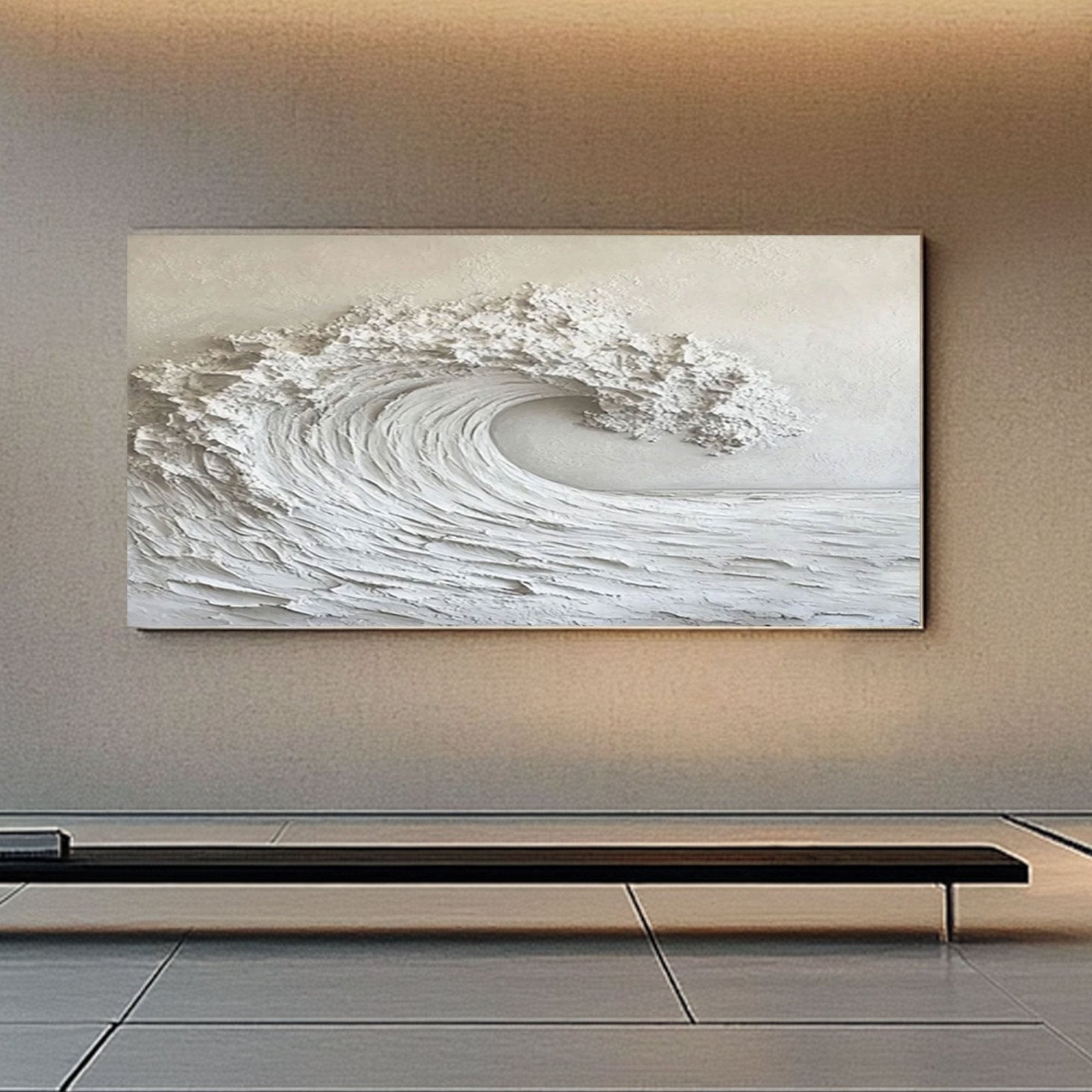 Plaster Painting "Blancéleste“