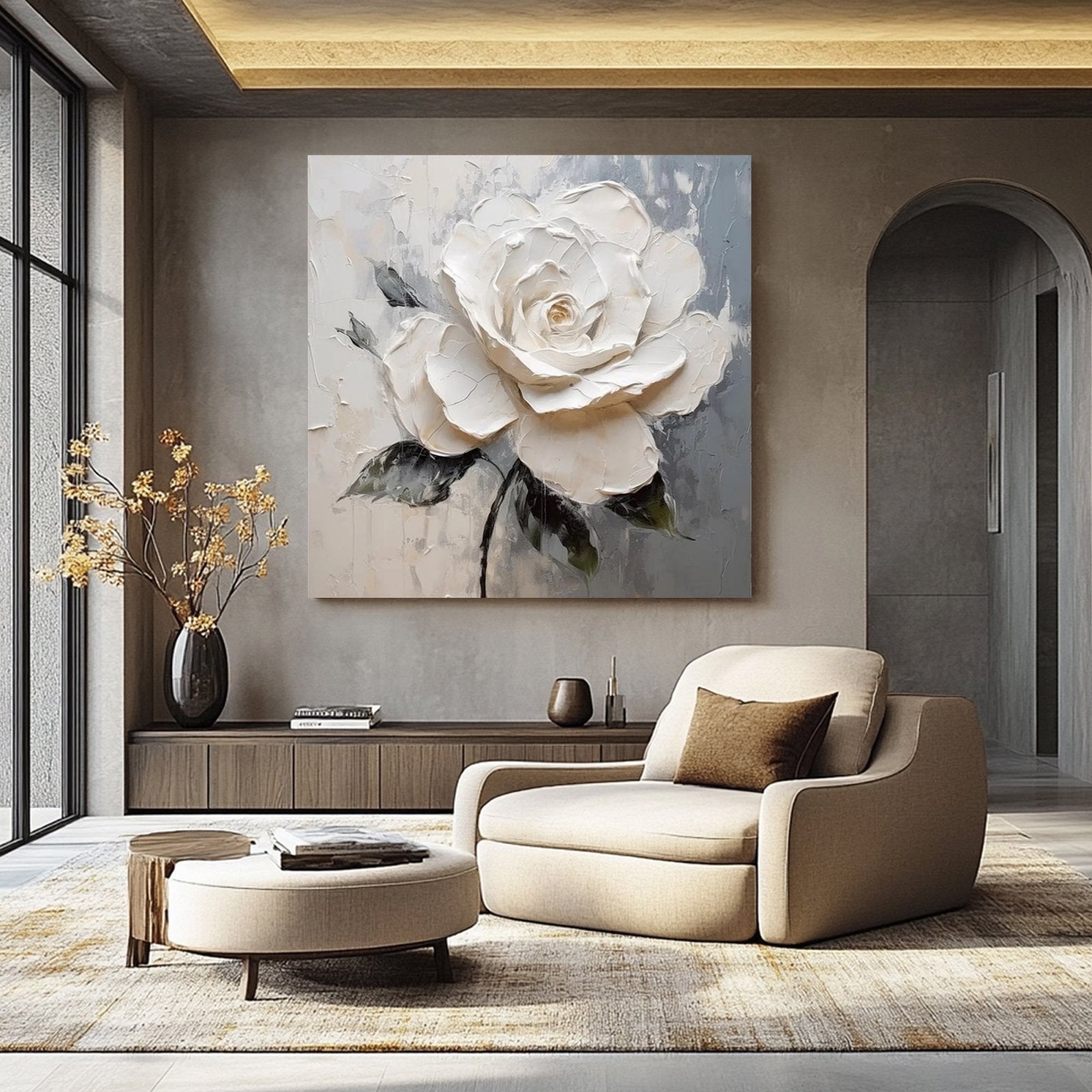Plaster Painting "Blanco Presente”