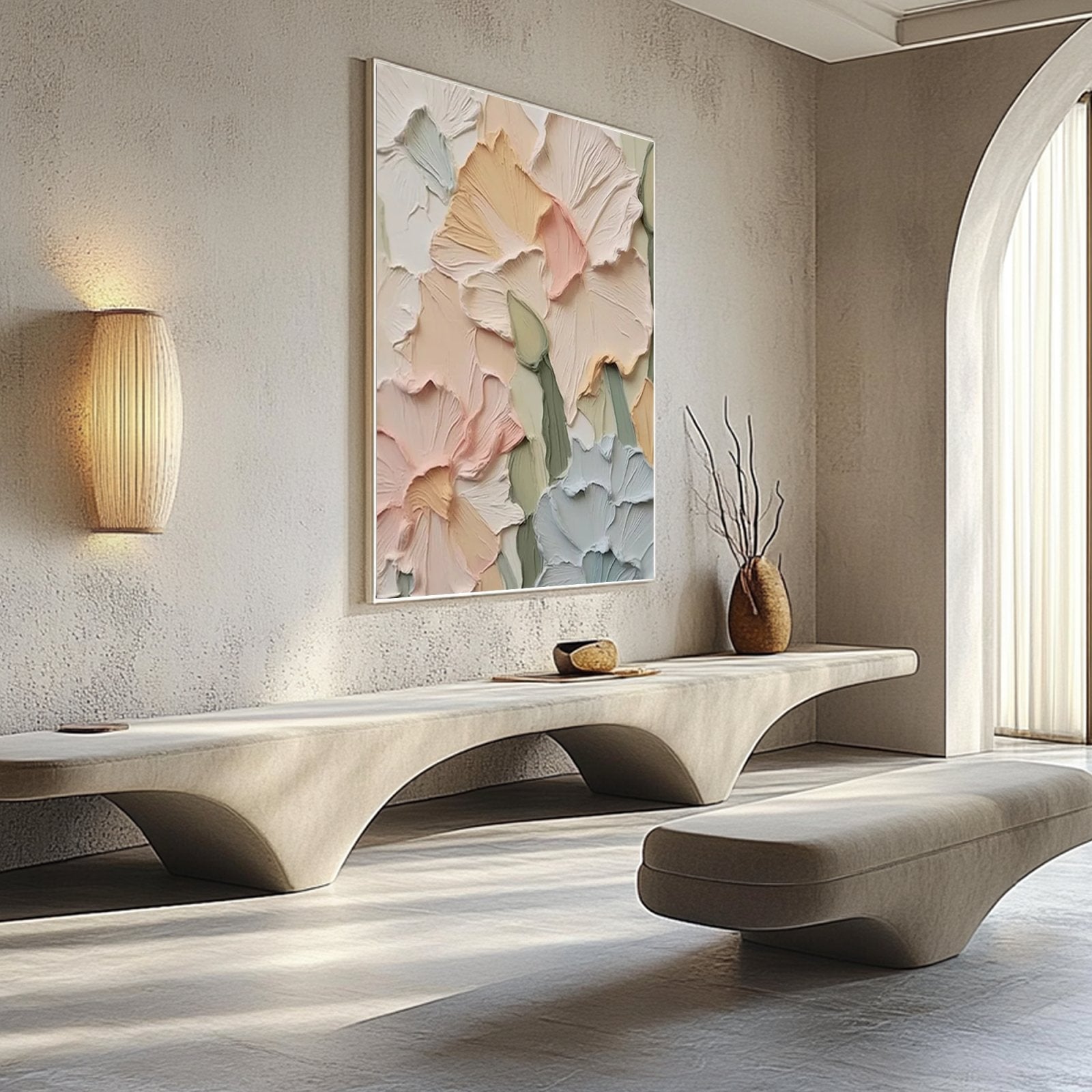 Plaster Painting "Élise Ivoire”