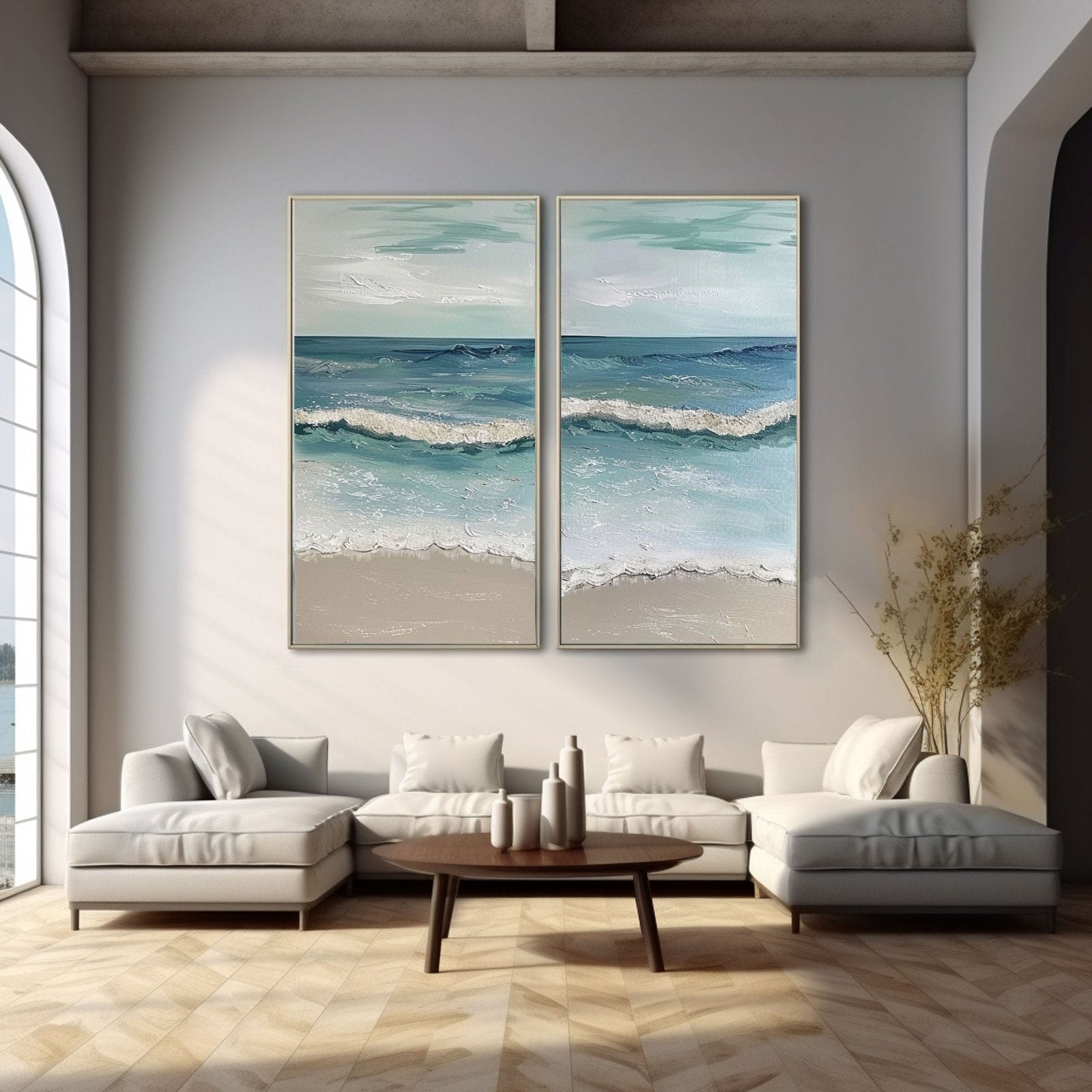 Plaster Painting "Ocean's Serenity"